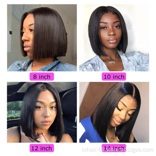 Wholesale Transparent HD Lace Front Bob Human Hair Lace Frontal Wigs For Black Women Brazilian Virgin Hair Full Lace Wig